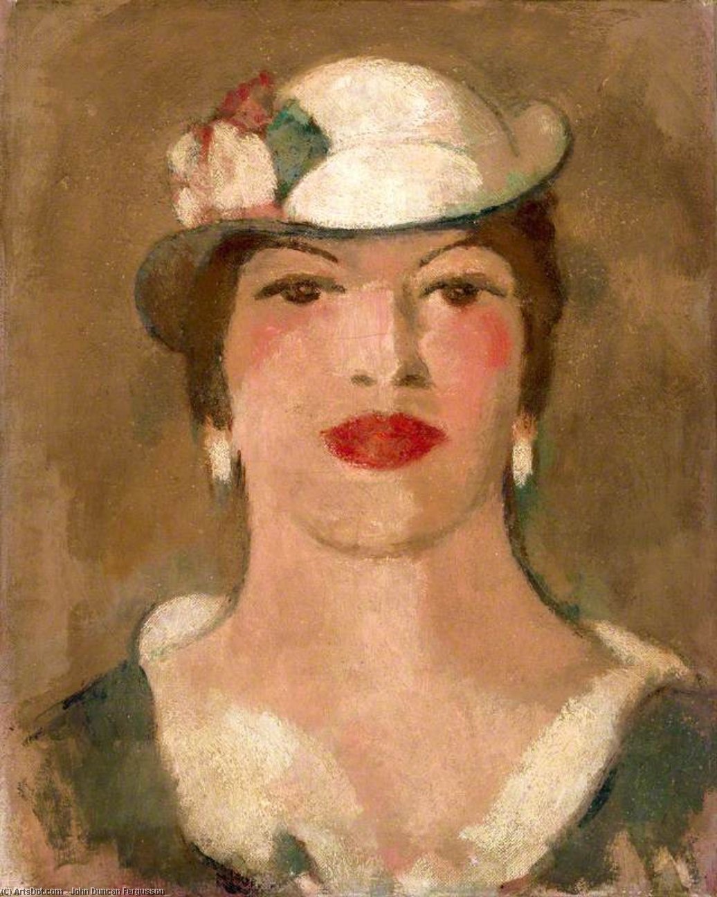 Portrait With Earrings — John Duncan Fergusson