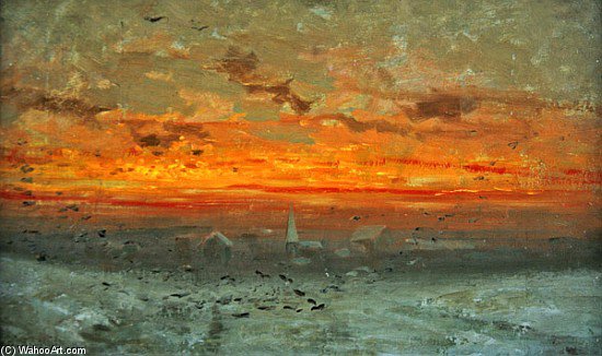 The Courgent Plain After Snowfall — Antoine Chintreuil