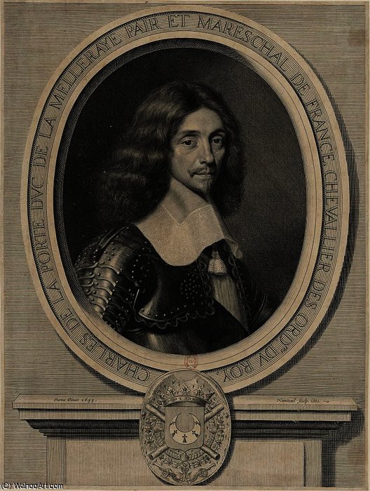 Portrait Of Charles De La Porte, Duc De La Meilleraye — Robert Nanteuil