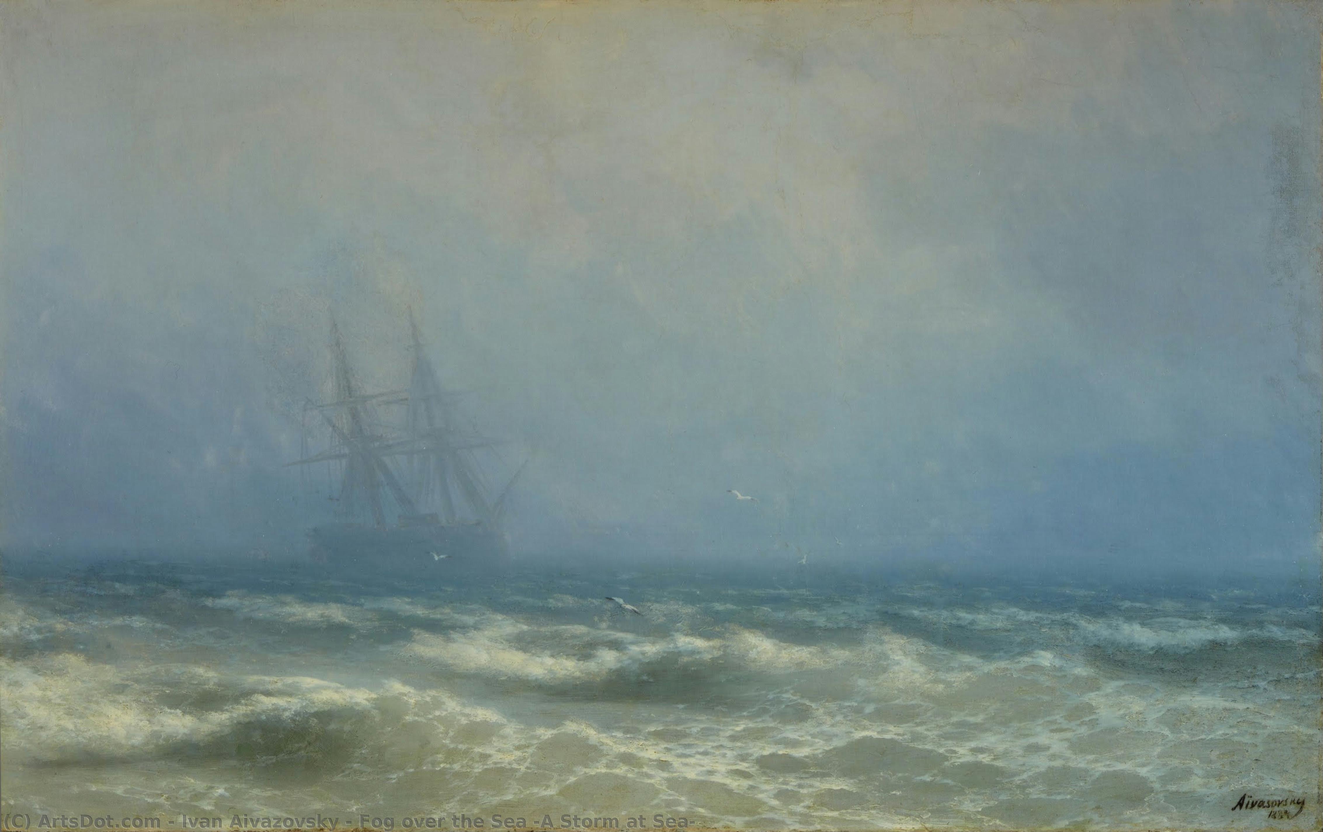 Fog Over The Sea (a Storm At Sea) — Иван Константинович Айвазовский