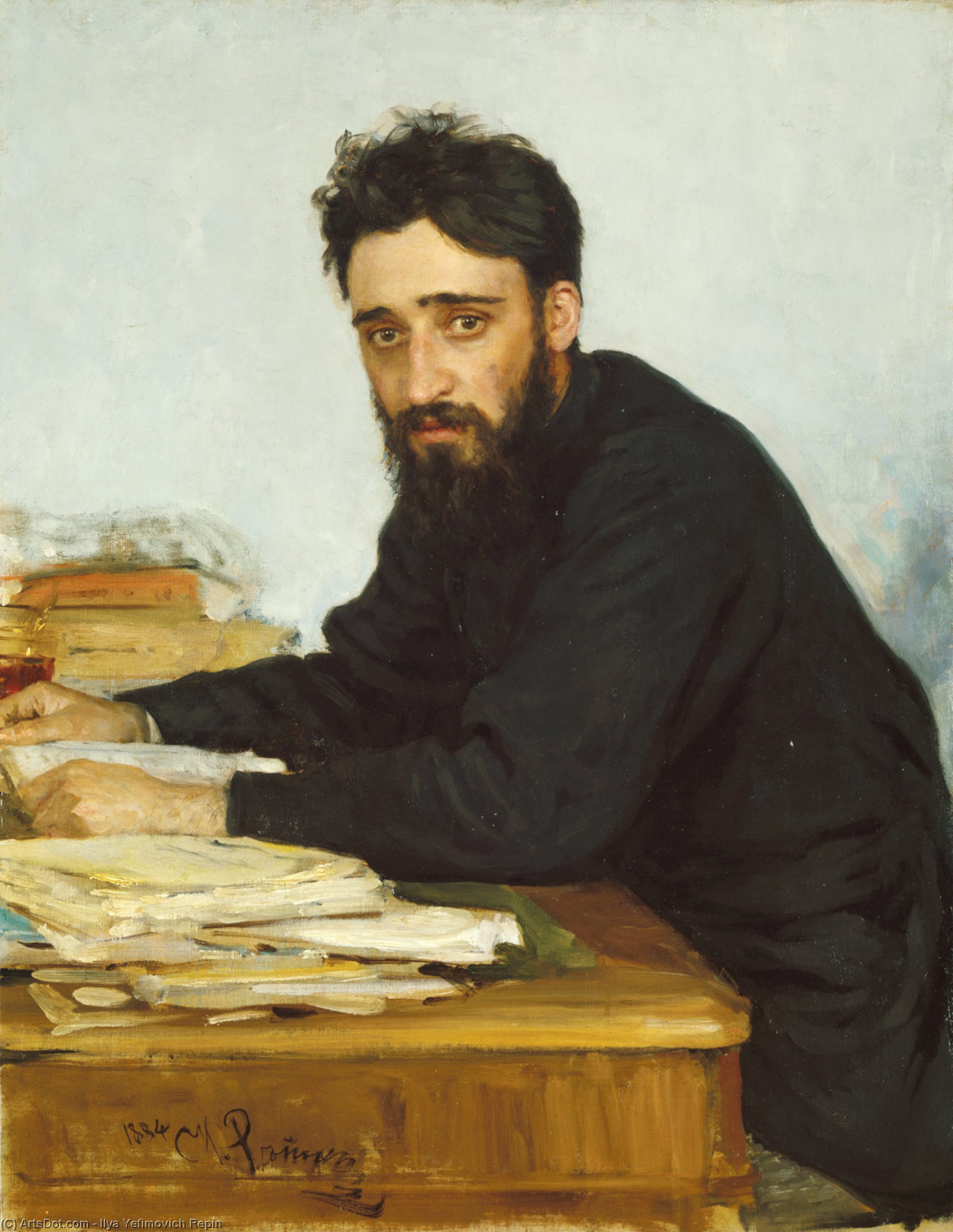 Retrato Del Escritor Vsevolod Mikhailovich Garshin — Ilya Yefímovich Repin