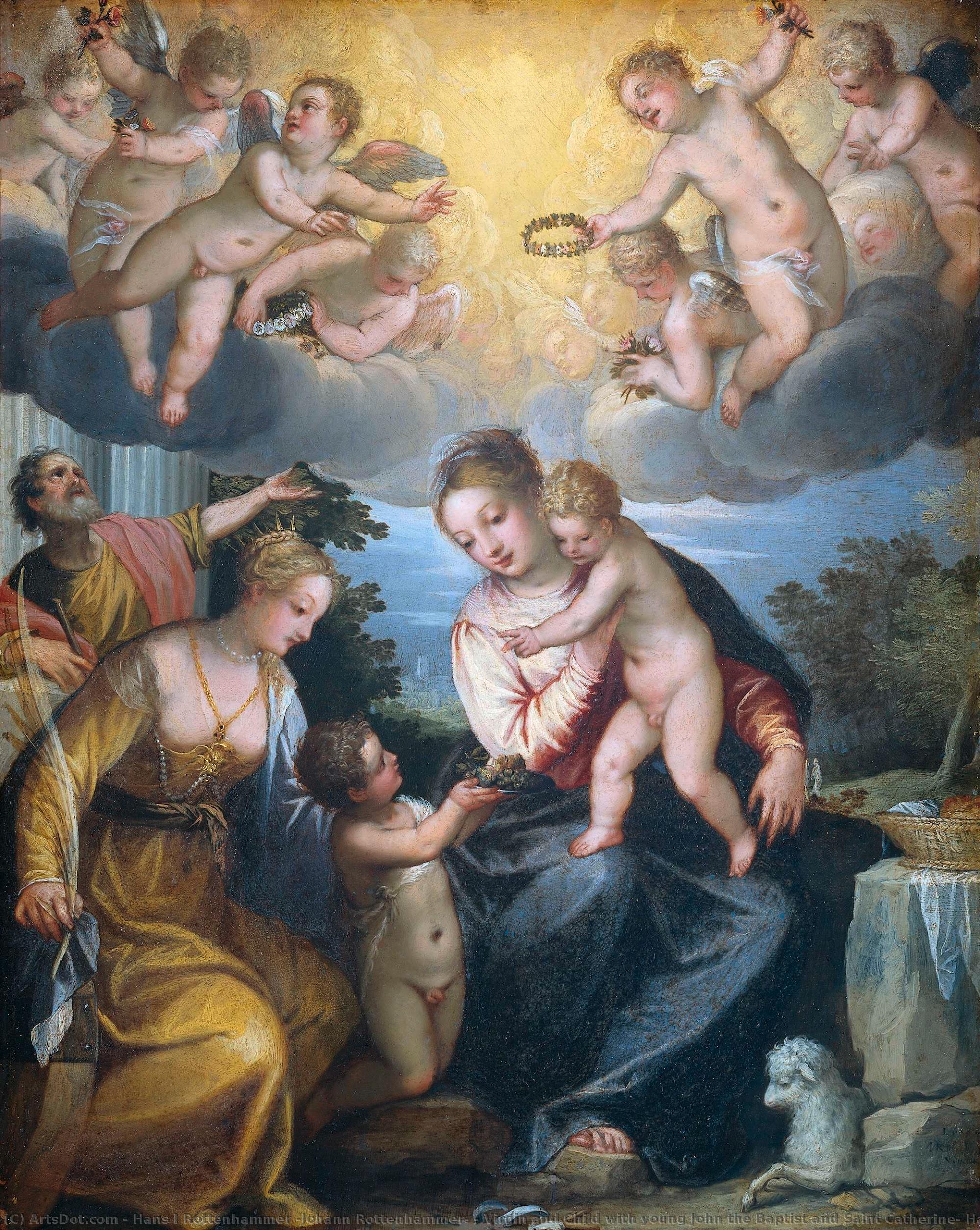 Virgin And Child With Young John The Baptist And Saint Catherine, Hans Rottenhammer (i), 1604 — Hans I Rottenhammer (johann Rottenhammer)