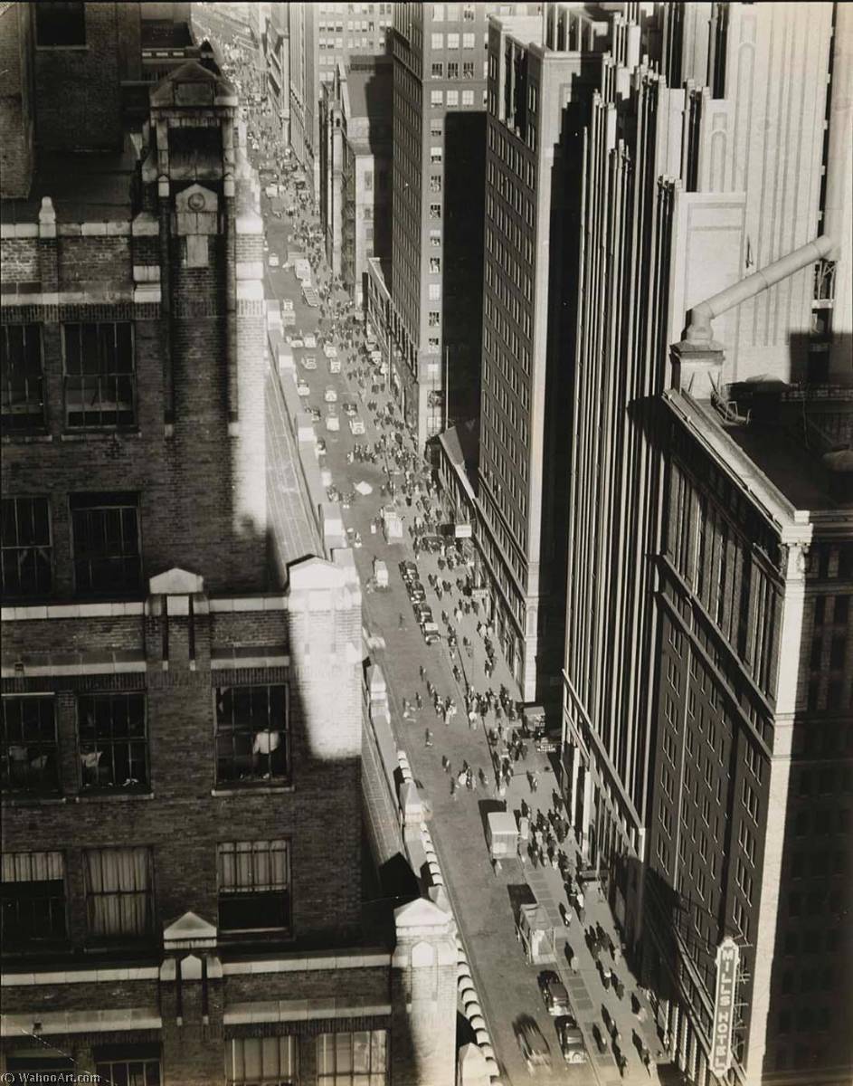 Seventh Avenue Looking North From 35th Street Manhattan — Berenice Abbott
