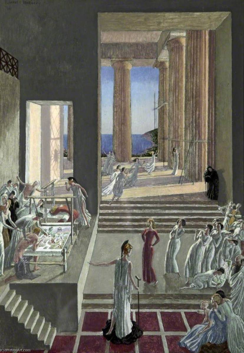 Athena And Arachne — Edward Irvine Halliday