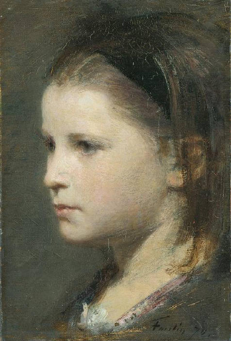 Head Of A Young Girl — Henri Fantin-latour