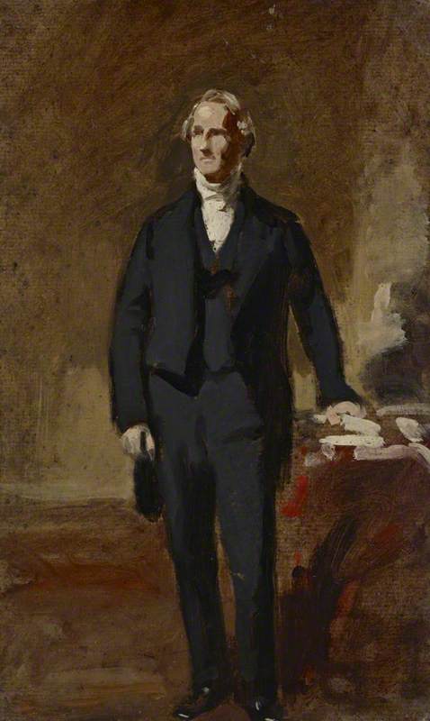 Portrait Study Of A Gentleman Standing In An Interior — Daniel Macnee