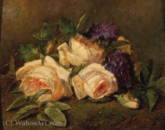 A Still Life With Yellow Roses — Adriana Johanna Haanen