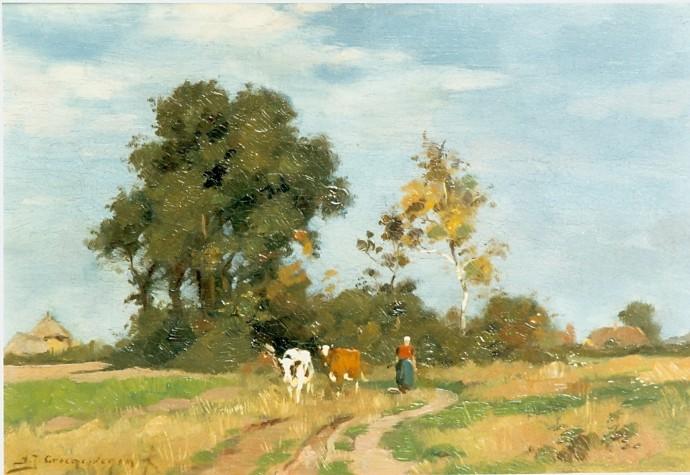 Cows In Farmland — Adrianus Johannes Groenewegen