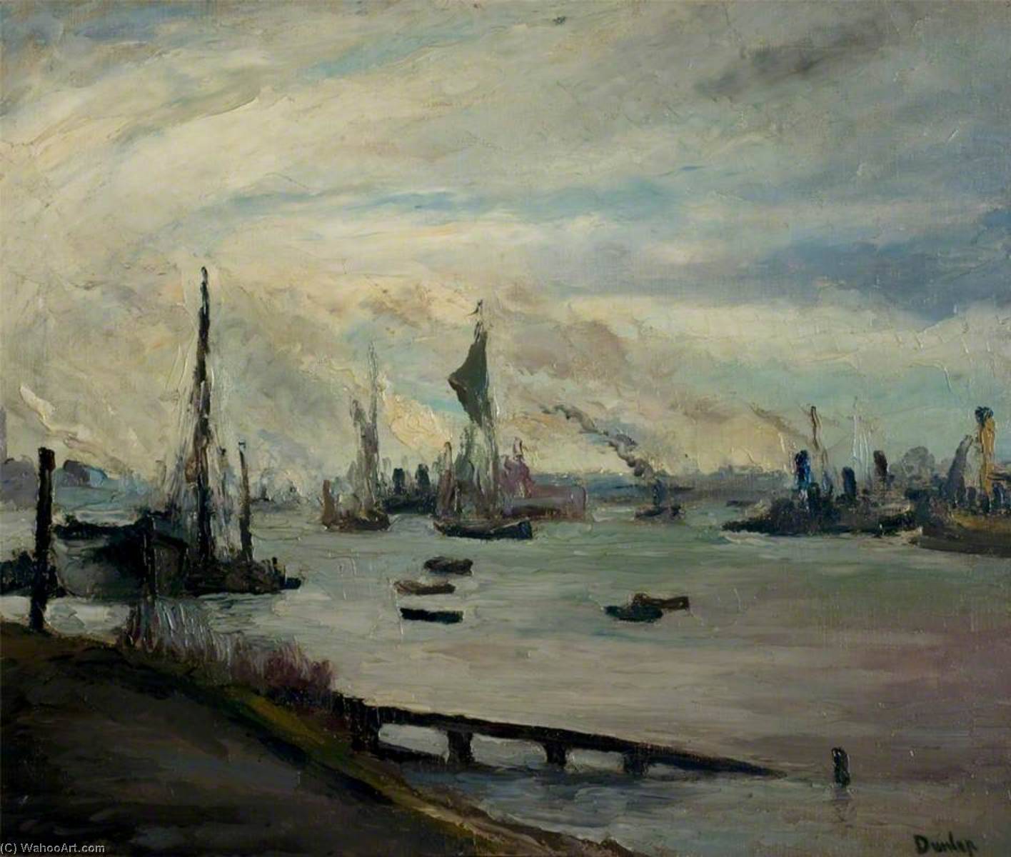 The Thames Near Rotherhithe, London — Ronald Ossory Dunlop