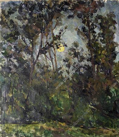 The Moon Through The Trees — Pyotr Konchalovsky