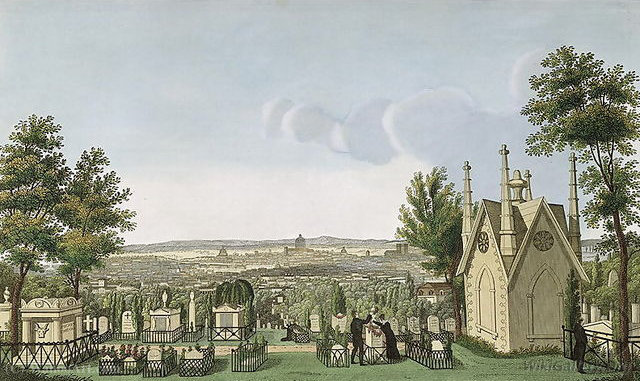 View Of Pere-lachaise Cemetery From The Gothic Chapel — Henri Courvoisier Voisin