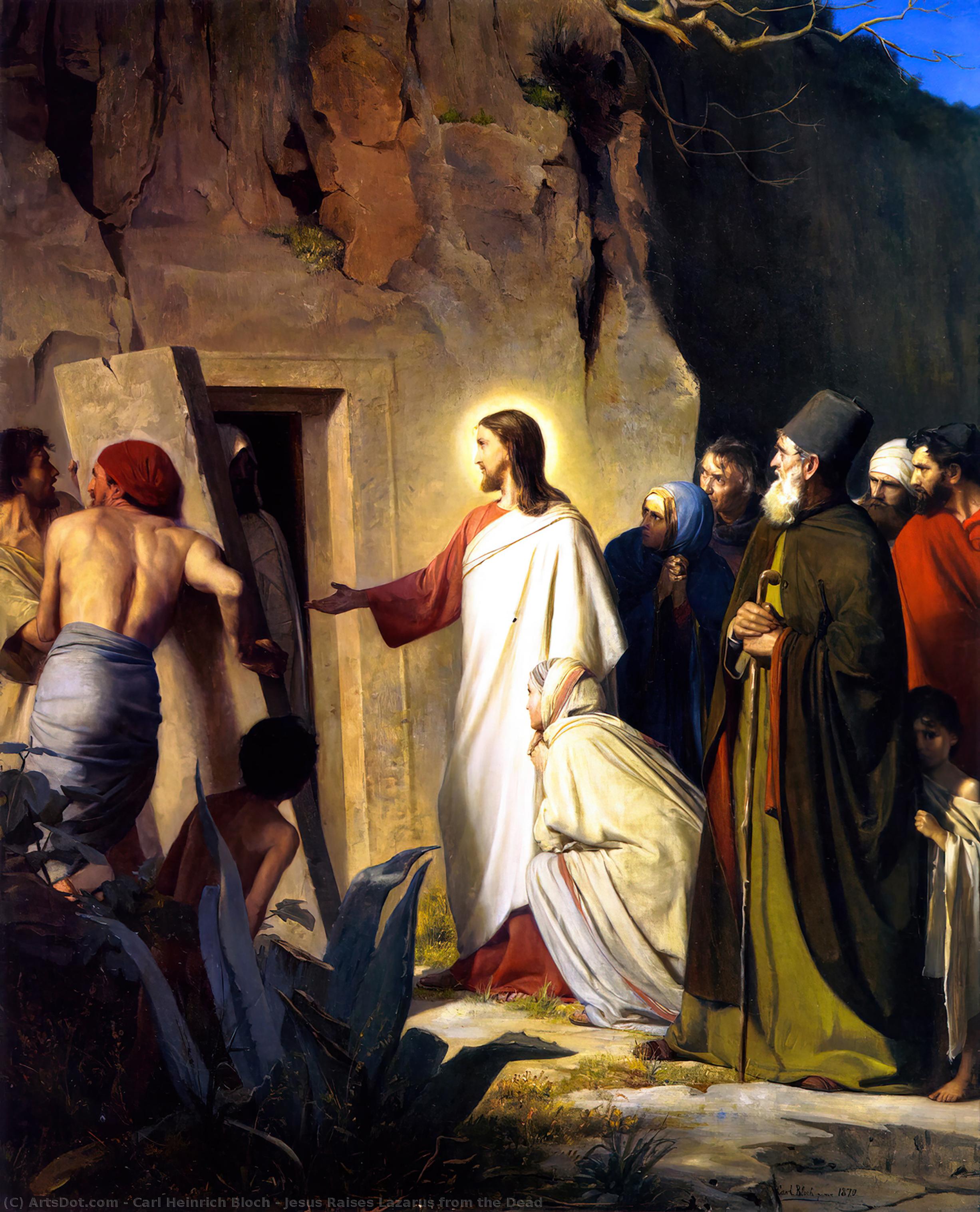 Jesus Raises Lazarus From The Dead — Carl Heinrich Bloch