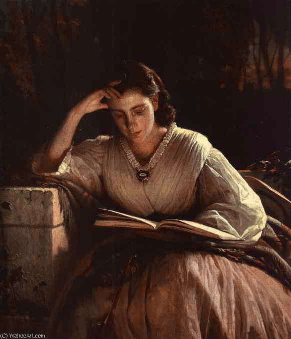 Sophia Kramskaya Reading — Ivan Nikolaevich Kramskoy