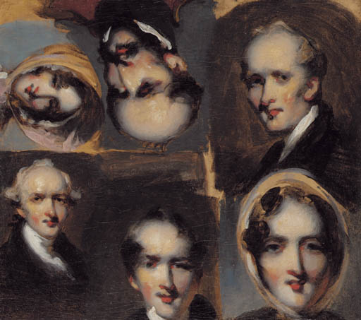 Portrait Studies Of Six Figures — George Chinnery