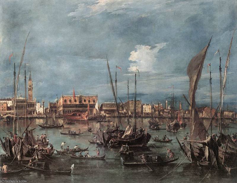 The Molo And The Riva Degli Schiavoni From The Bacino Di San Marco — Francesco Lazzaro Guardi