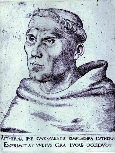 Portrait Of Martin Luther As A Monk — Lucas Cranach The Elder