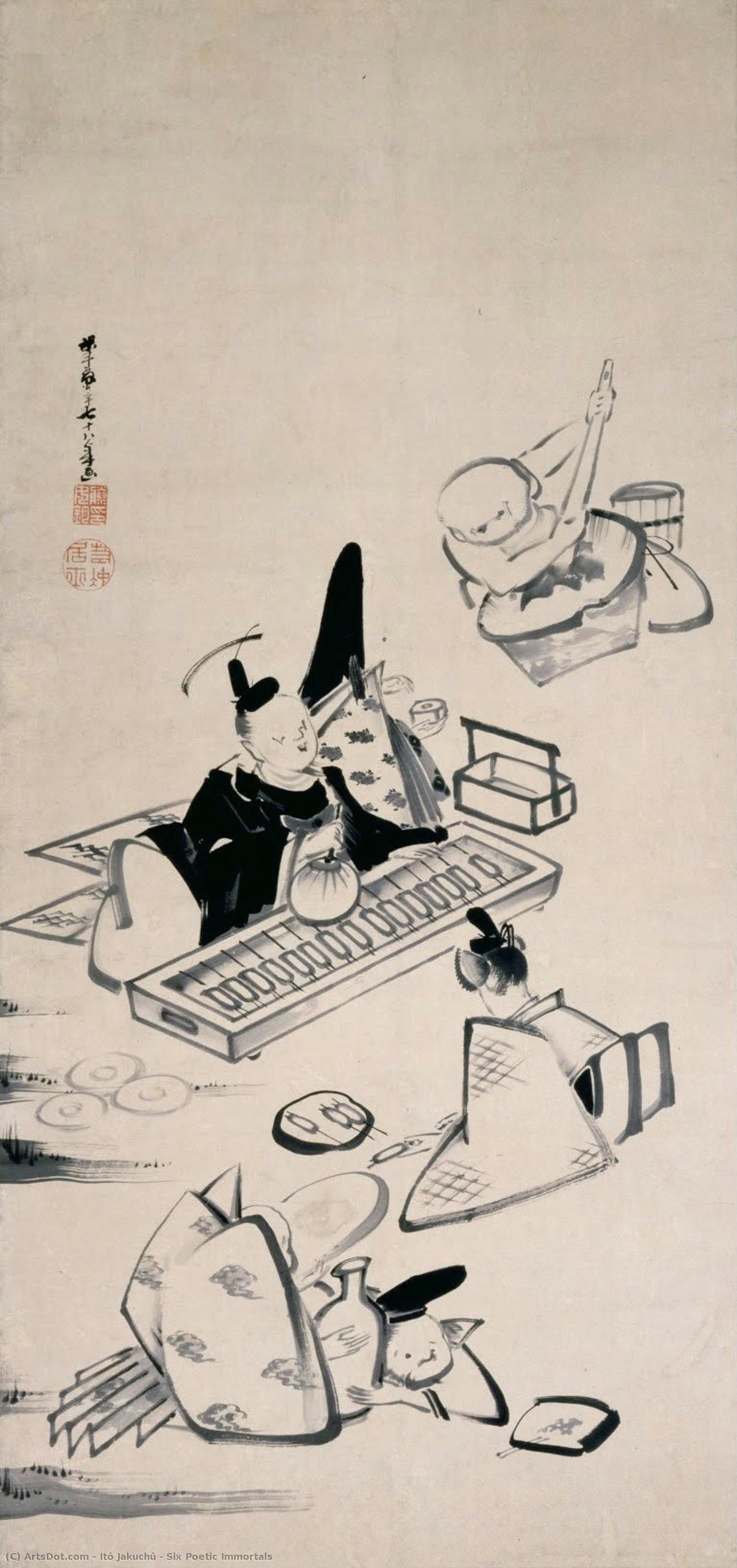 Six Poetic Immortals — Itō Jakuchū