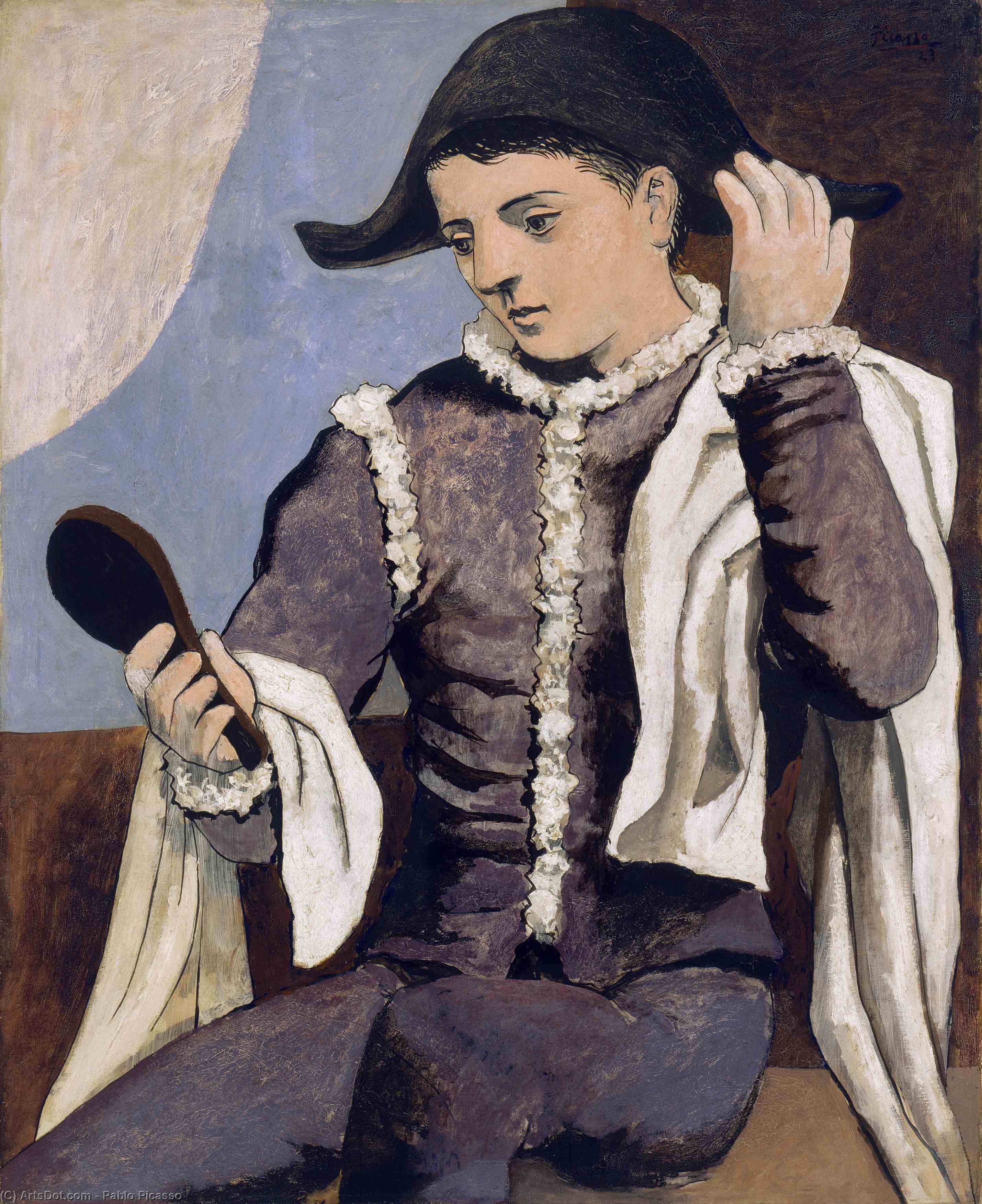 Arlequin Au Miroir — Pablo Picasso