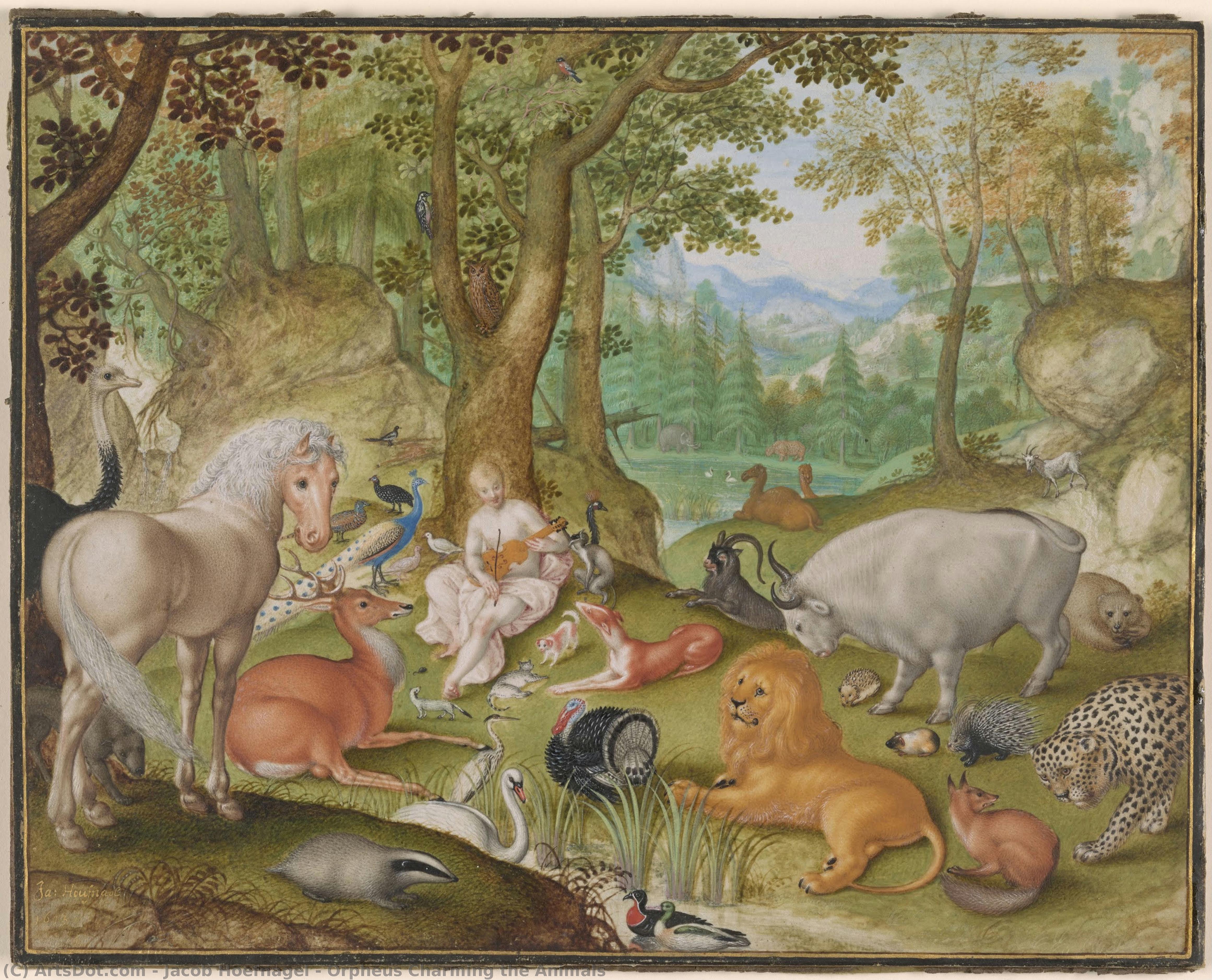 Orpheus Charming The Animals — Jacob Hoefnagel