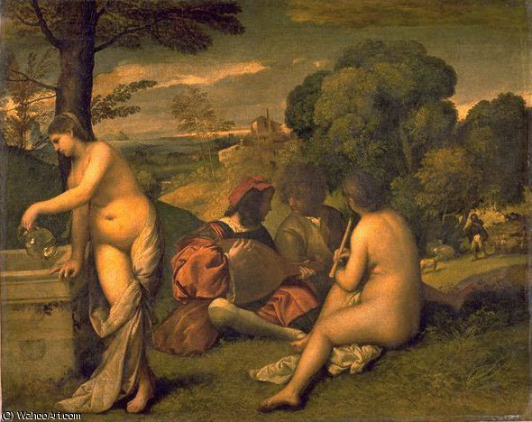 Le Concert Champêtre, Louvre — Titian