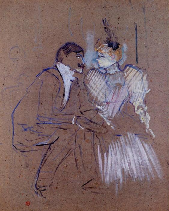Lucien Guitry And Granne Granier — Comte Henri Marie Raymond De Toulouse-lautrec-monfa