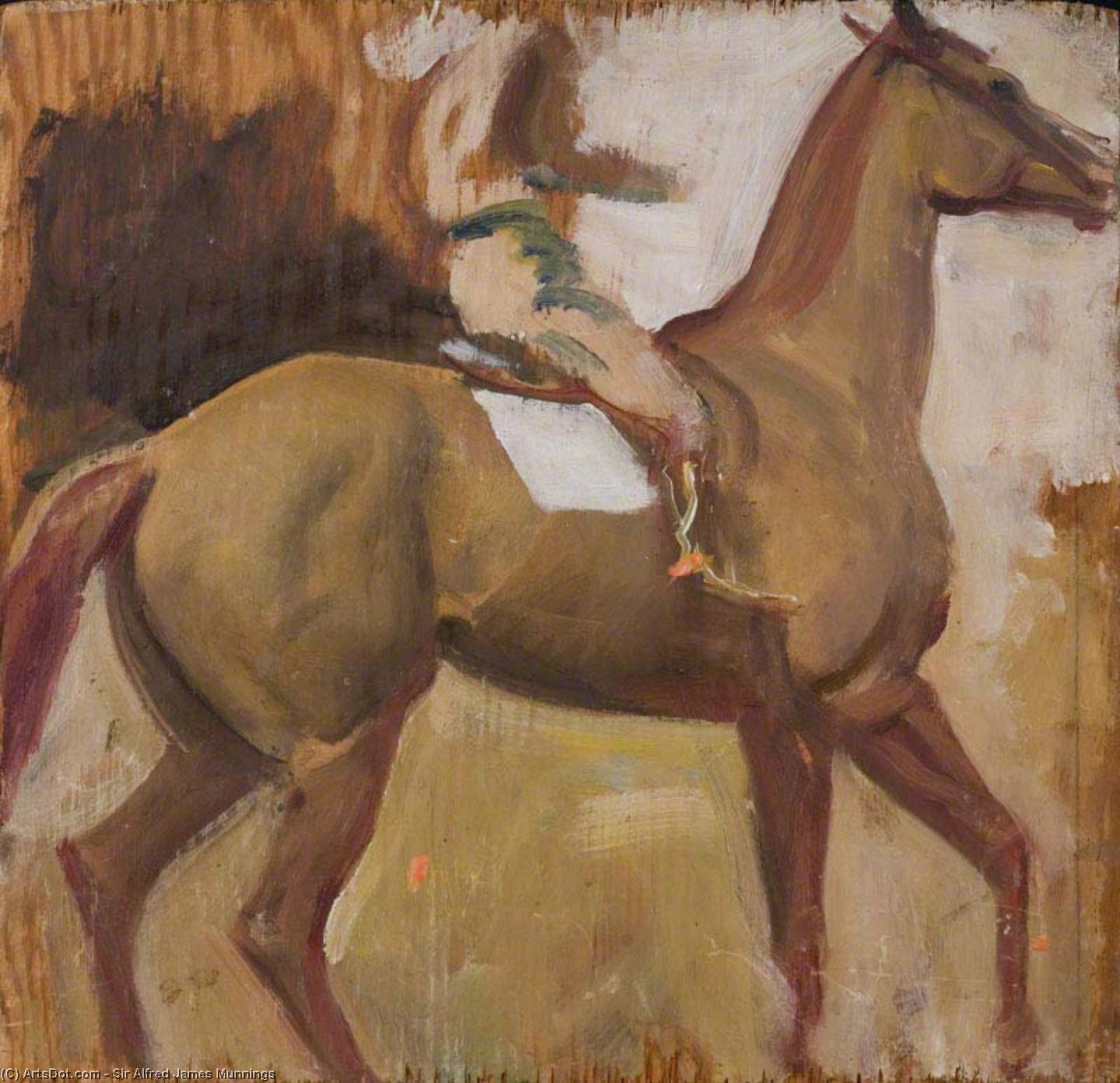 Study Of A Racehorse And Rider — Sir Alfred James Munnings