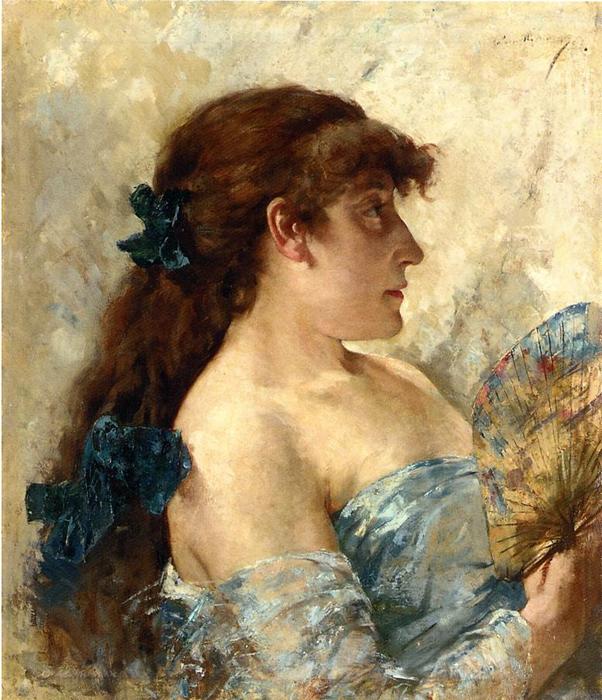 Woman With A Fan — Theo Van Rysselberghe