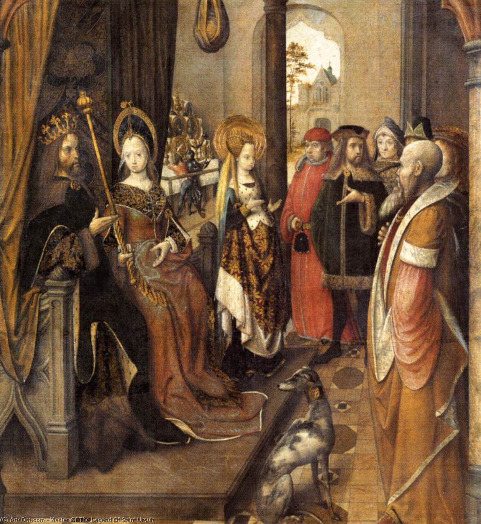St Ursula Announces To Her Father Her Departure On A Pilgrimage To Rome — Master Of The Legend Of Saint Ursula
