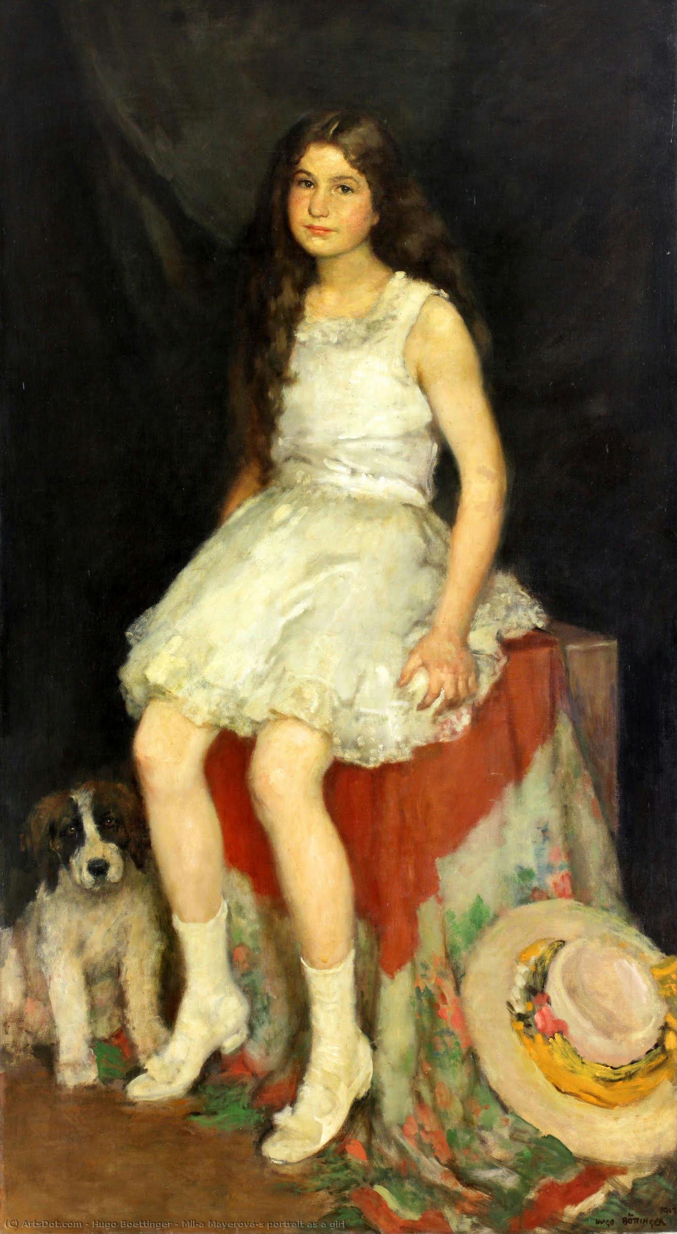 Milča Mayerová´s Portrait As A Girl — Hugo Boettinger