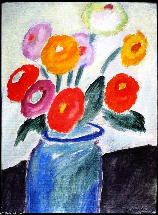 Dahlias In A Glass Jar — Alexej Von Jawlensky