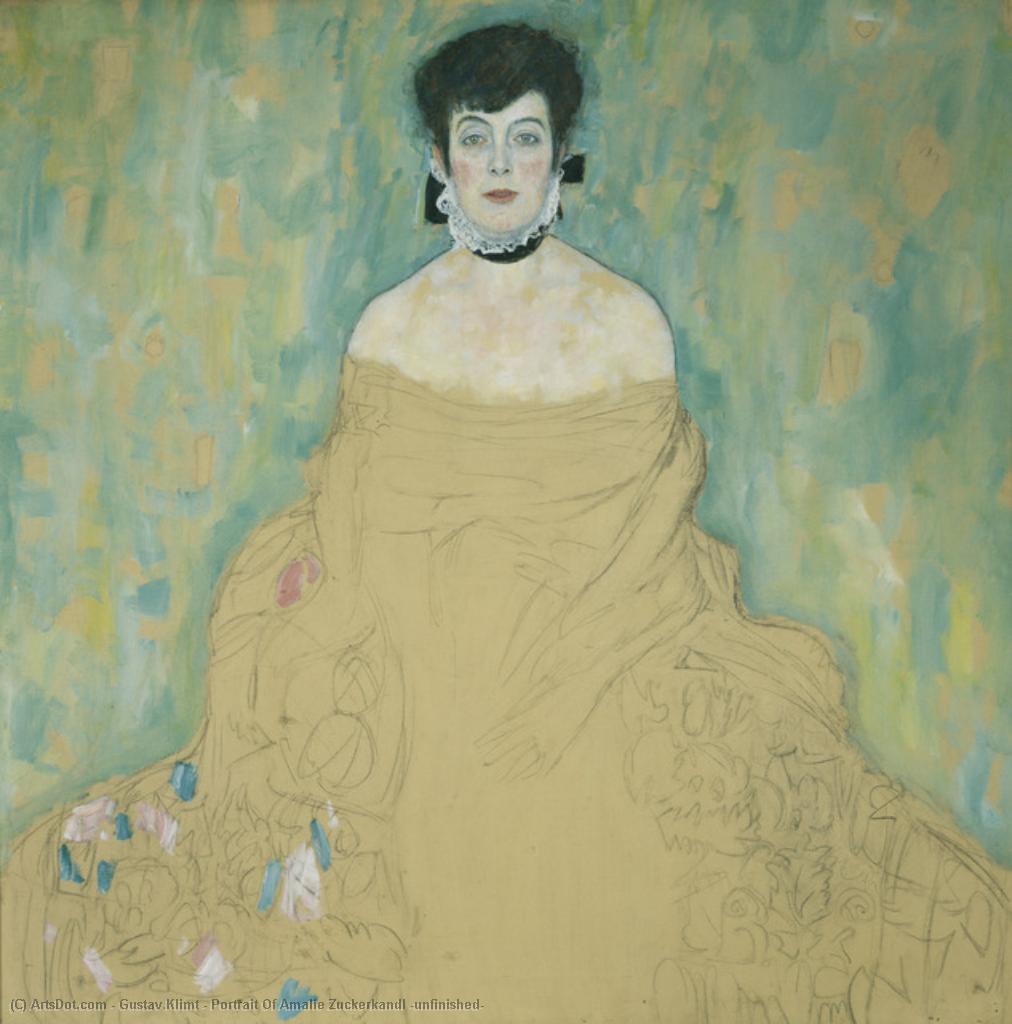 Retrato De Amalie Zuckerkandl (inacabado) — Gustav Klimt