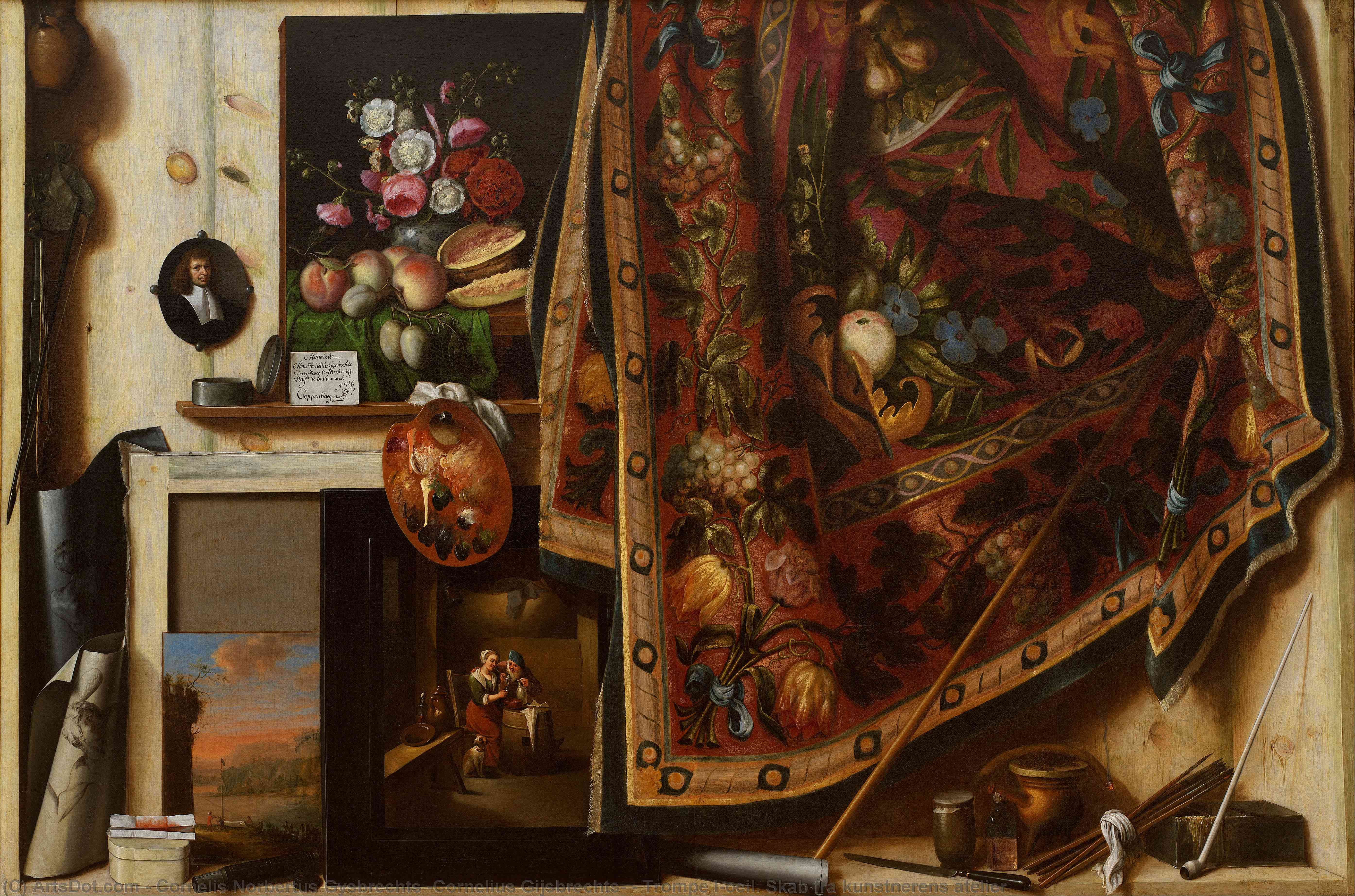 Trompe L'oeil. Skab Fra Kunstnerens Atelier — Cornelis Norbertus Gysbrechts