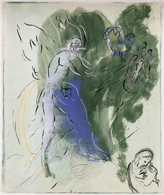 Jacob Wrestling With The Angel — Marc Chagall