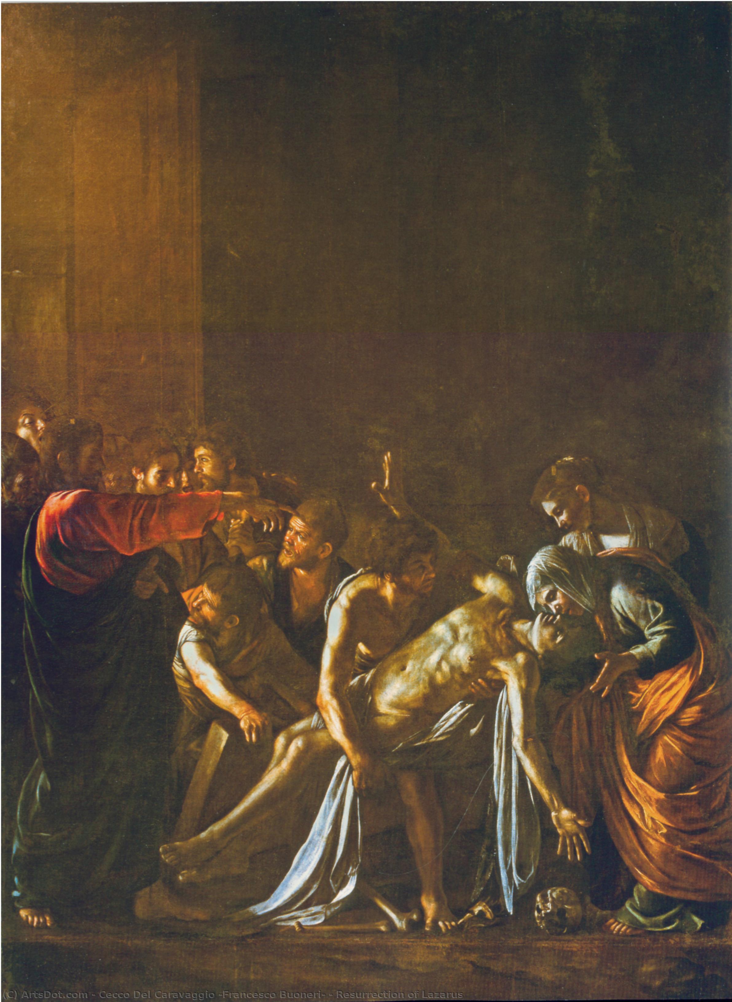 Resurrection Of Lazarus — Cecco Del Caravaggio (francesco Buoneri)