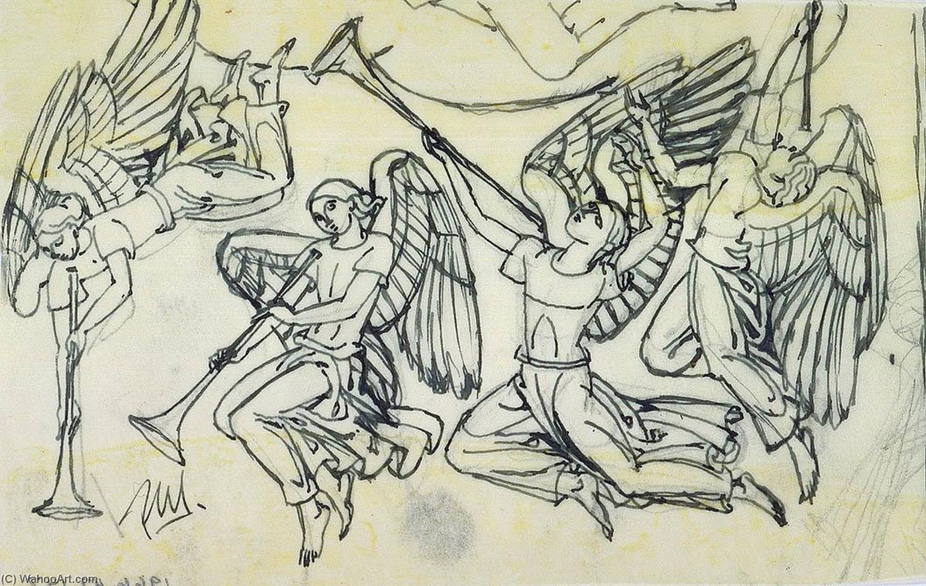 Four Angels (sketch For Altar Triptych, American Military Cemetery, Anzio, Italy) — Paul Manship
