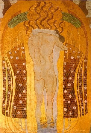 .friso Beethoven. Alegría, Inspiración Divina (detalle), 1902 — Gustav Klimt