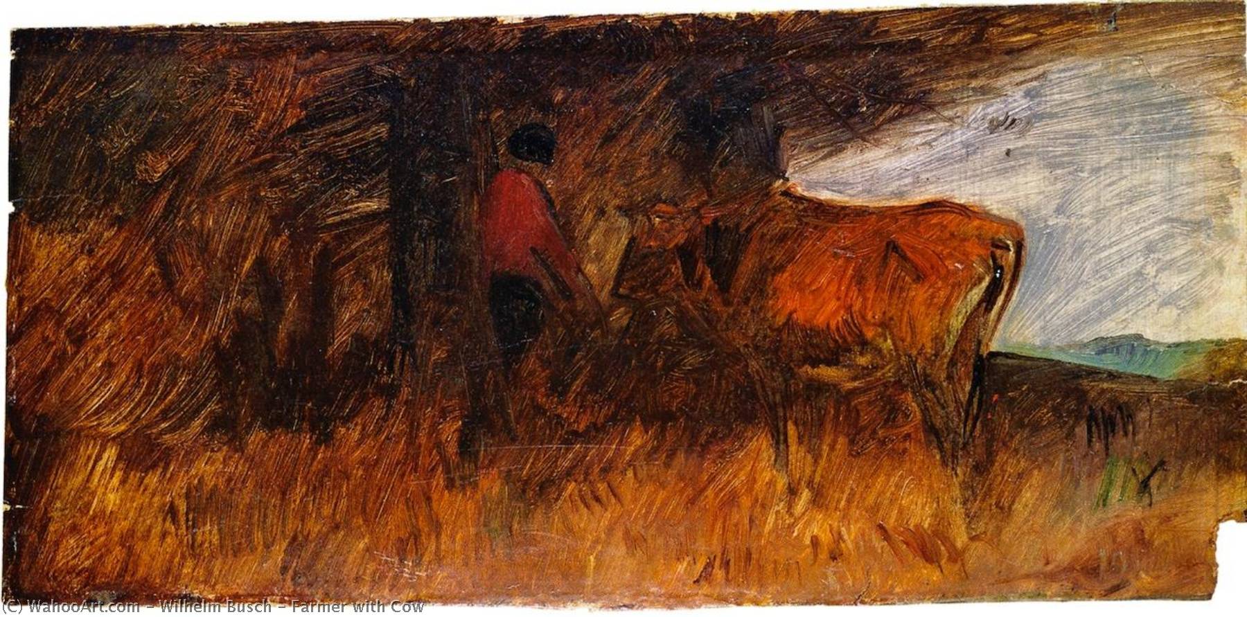 Farmer With Cow — Wilhelm Busch