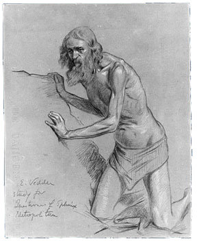 Study For The Question Of The Sphinx — Elihu Vedder