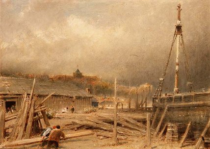 Boat Building, Rye — Альберт Гудвин