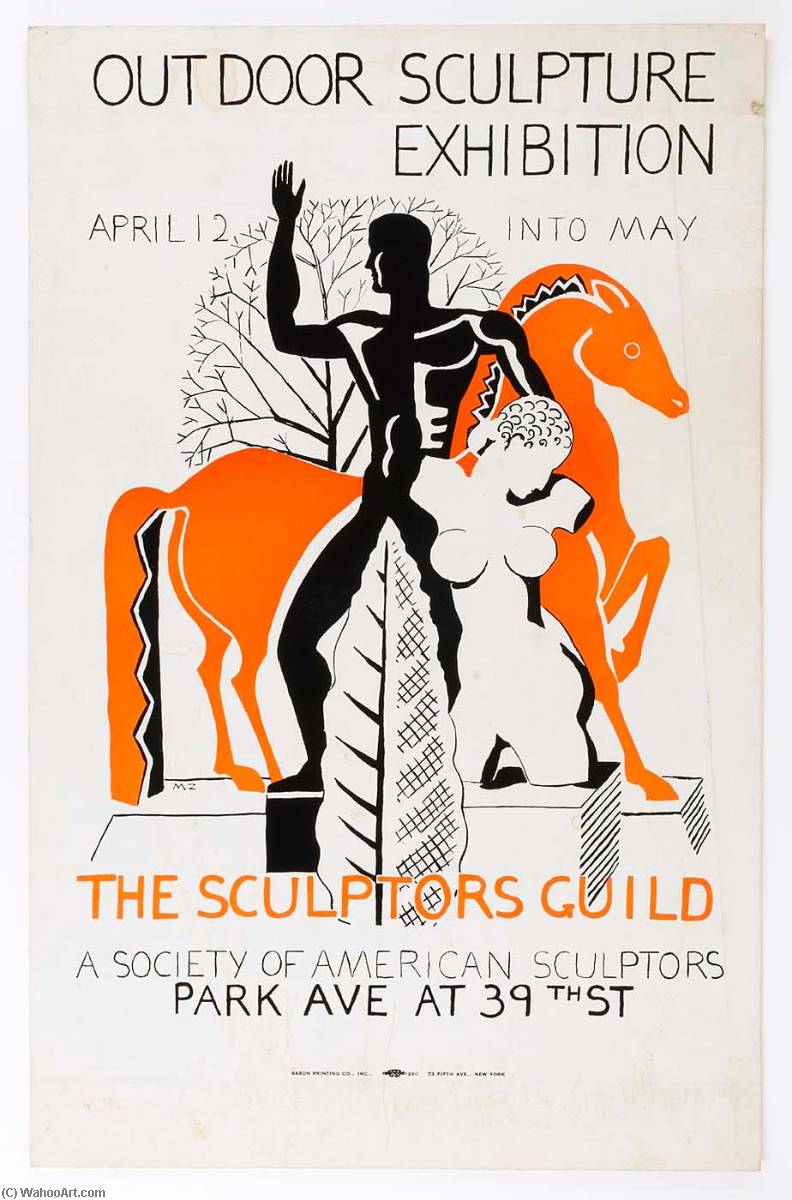 Poster For Outdoor Sculpture Exhibition, The Sculptors Guild — Marguerite Zorach