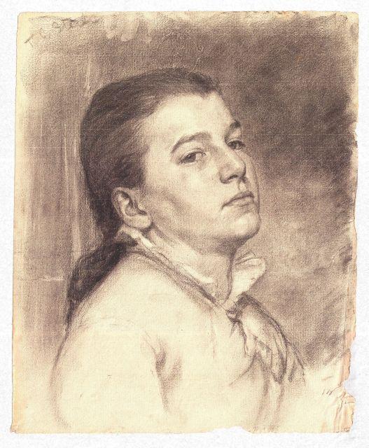 Portrait Of A Young Woman Or Man — Theodore Clement Steele