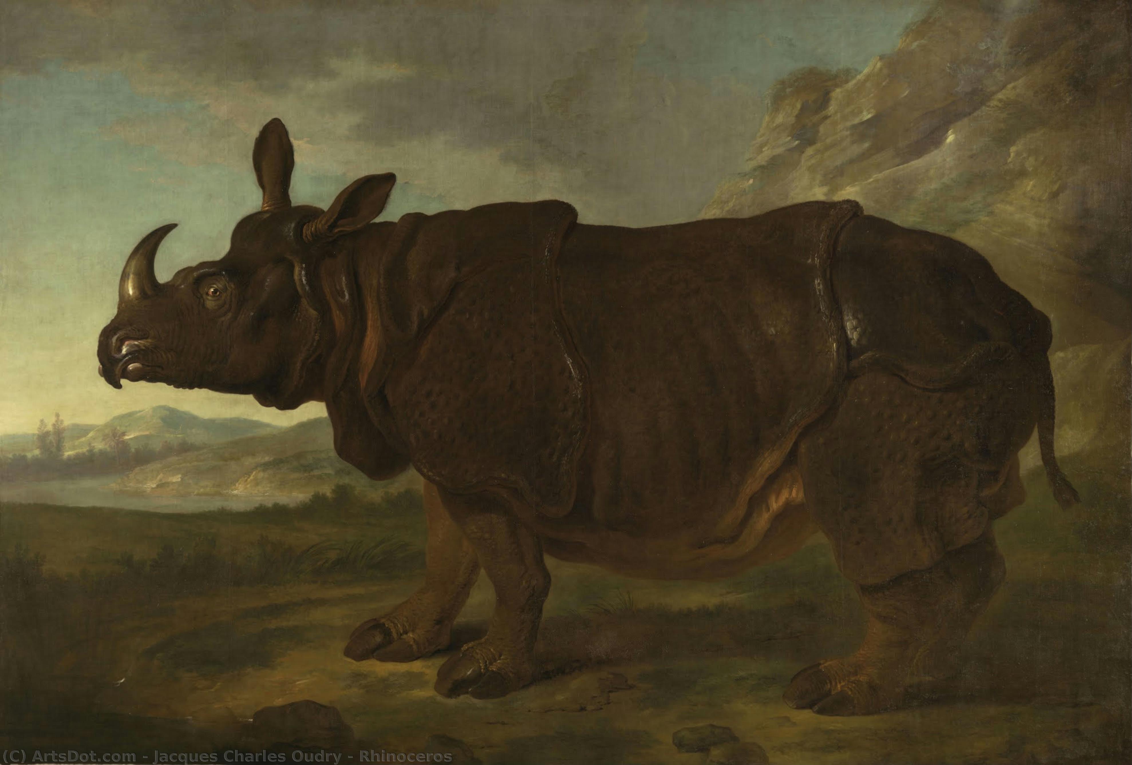 Rhinoceros — Jacques Charles Oudry