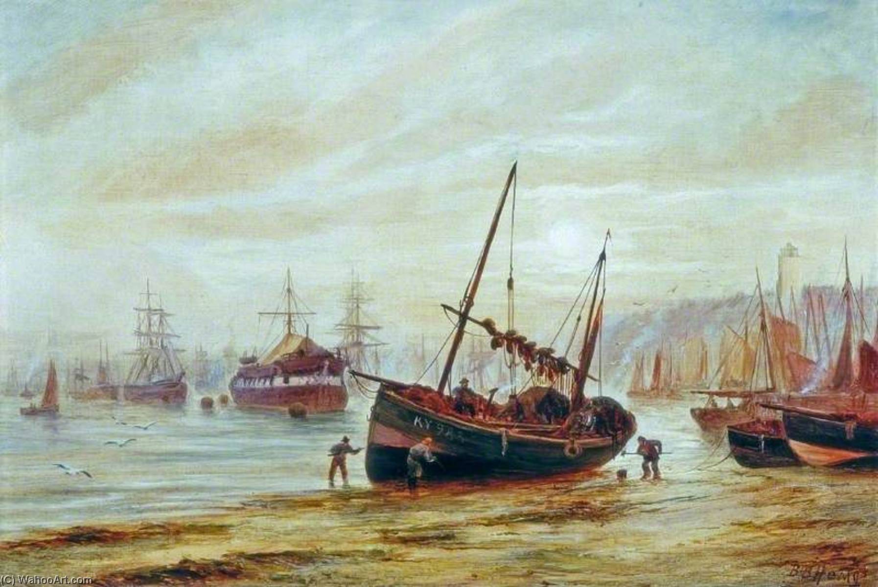 Seascape, Mouth Of The Tyne — Bernard Benedict Hemy