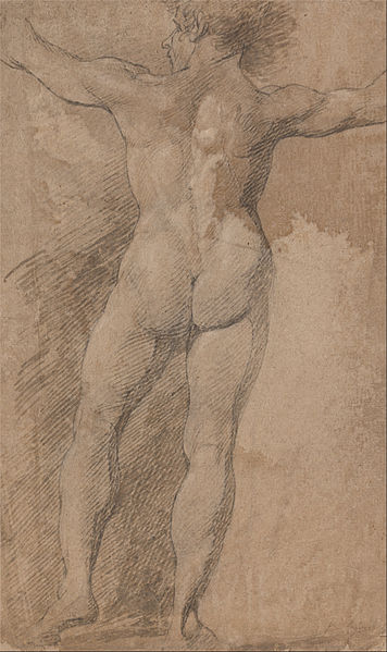 Male With Arms Spread Wide Seen From Behind — James Barry