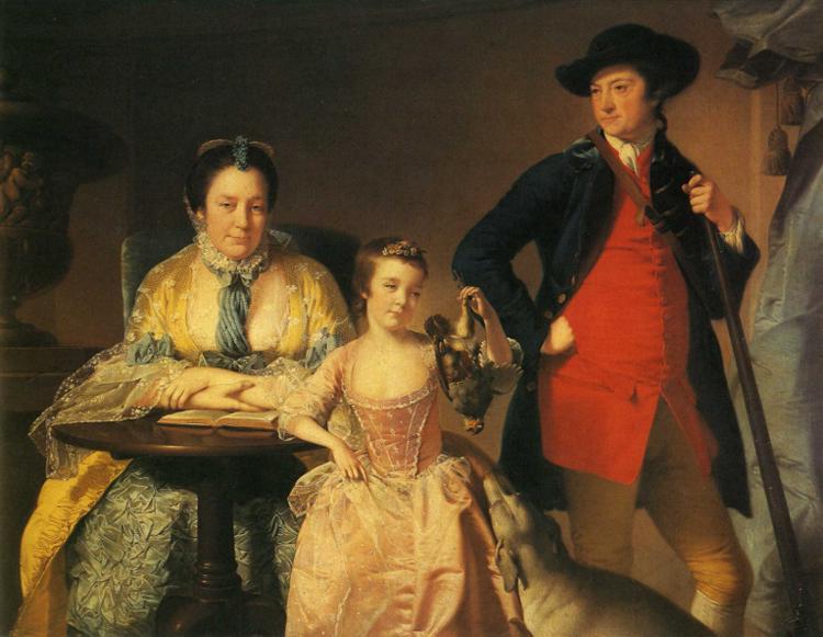 James And Mary Shuttleworth With One Of Their Daughters — Joseph Wright Of Derby