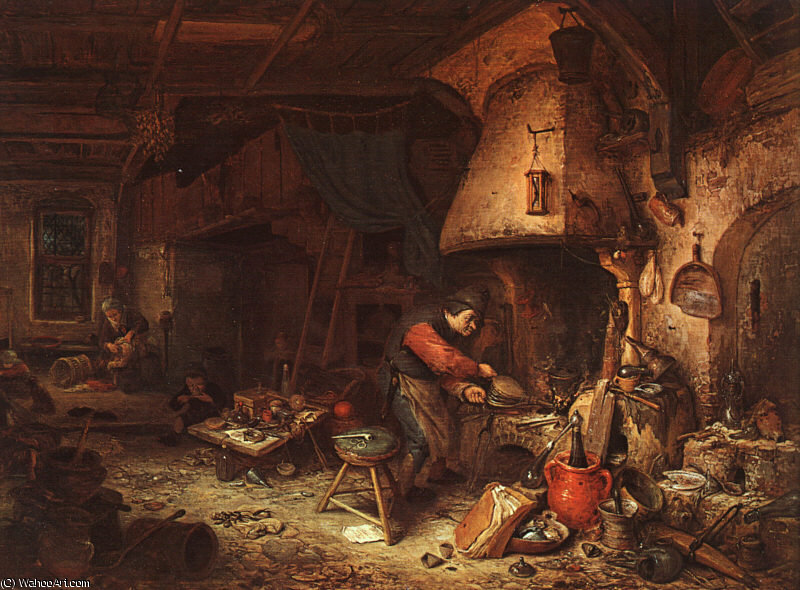 An Alchemist, National Gallery, London. — Adriaen Van Ostade