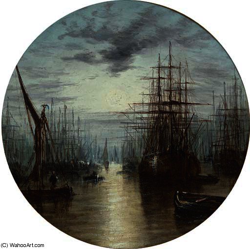 A Moonlit Harbour — William A. Thornley (thornbery)