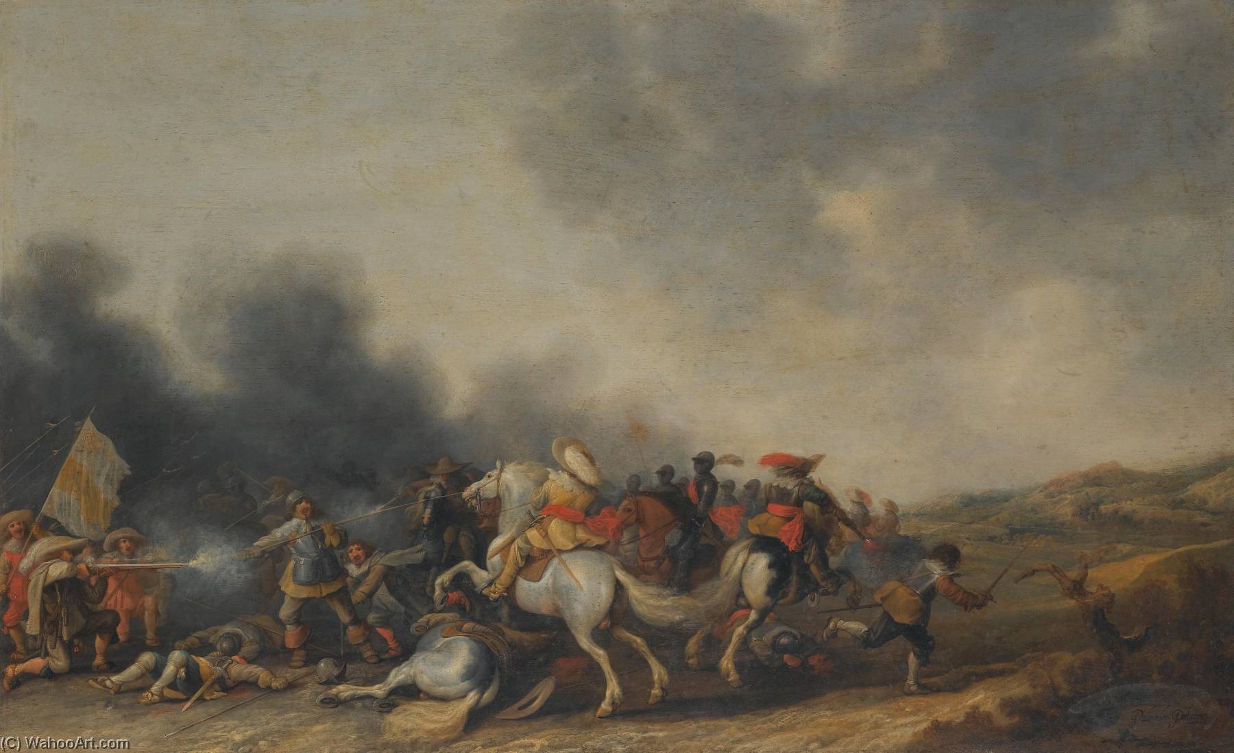 A Cavalry Skirmish — Palamedes Palamedesz