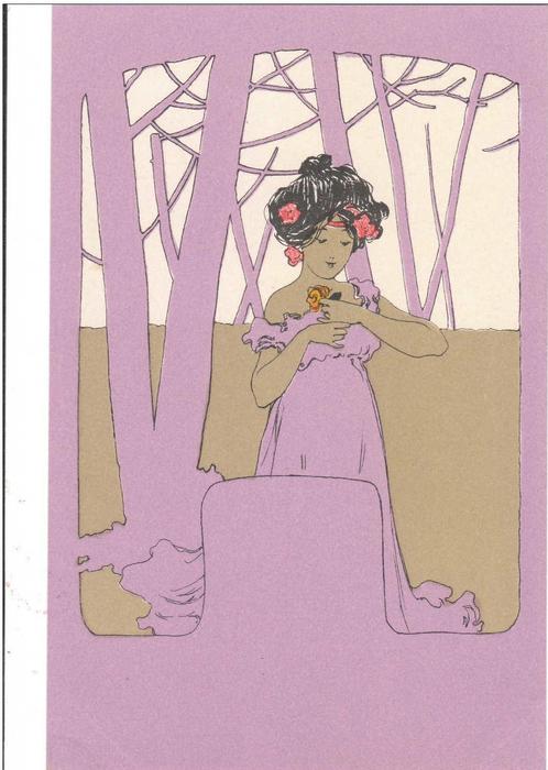 Girls With Purple Surrounds (10) — Raphael Kirchner