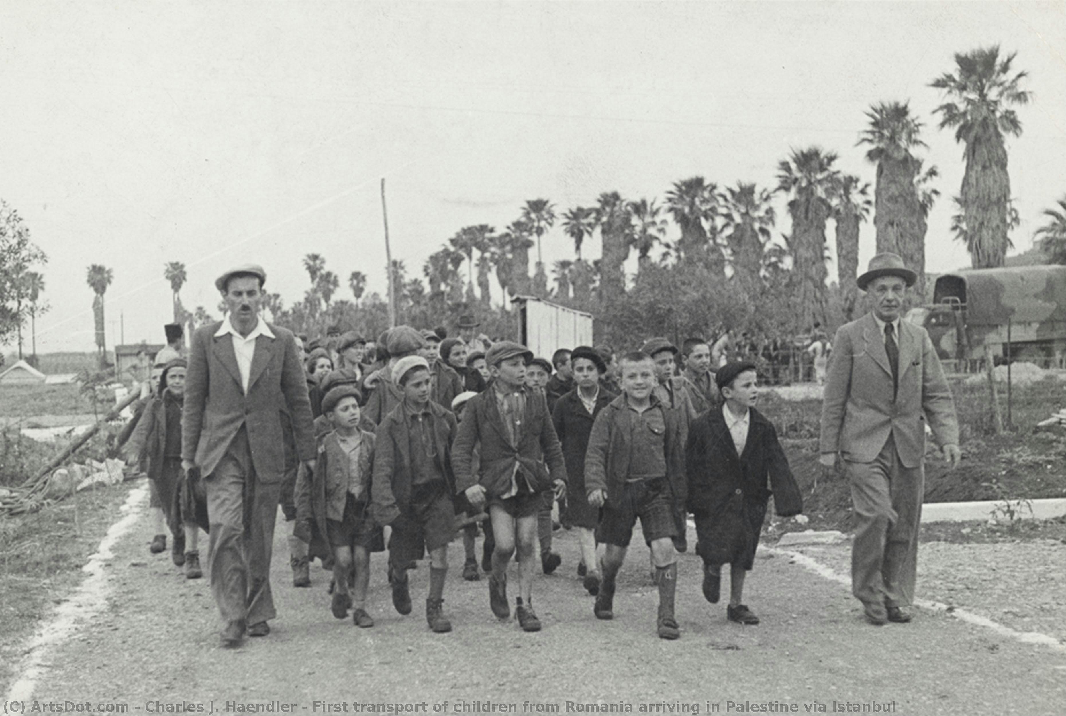 First Transport Of Children From Romania Arriving In Palestine Via Istanbul — Charles J. Haendler